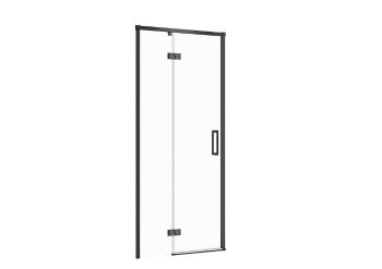 CERSANIT - Sprchové dvere LARGA ČIERNE 90X195, ľavé, číre sklo S932-128