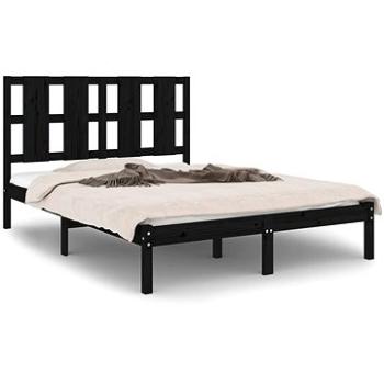 Rám postele čierny masívne drevo 120 × 190 cm Small Double, 3105574