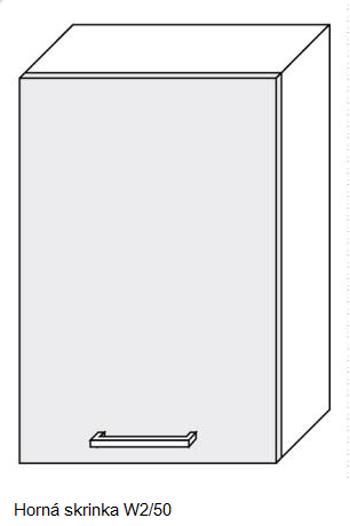 ArtExt Kuchynská linka Brerra - mat Kuchyňa: Horná skrinka W2/50 / (ŠxVxH) 50 x 72 x 32,5 cm