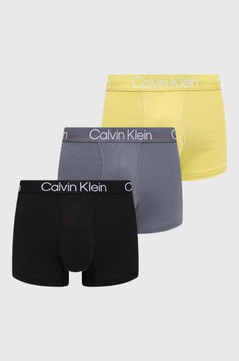 Boxerky Calvin Klein Underwear 3-pak pánske, žltá farba