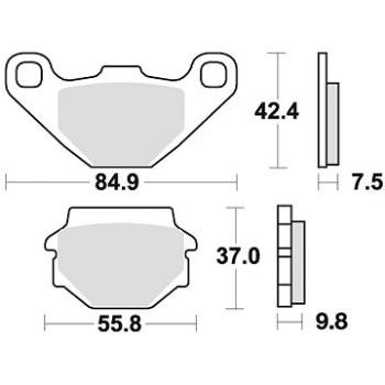 Braking brzdové doštičky (semi-metalická zmes SM1) (2 ks) M501 – 106 (M501-106)