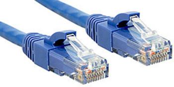 LINDY 45472 RJ45 sieťové káble, prepojovacie káble CAT 6 U/UTP 1.00 m modrá s ochranou 1 ks
