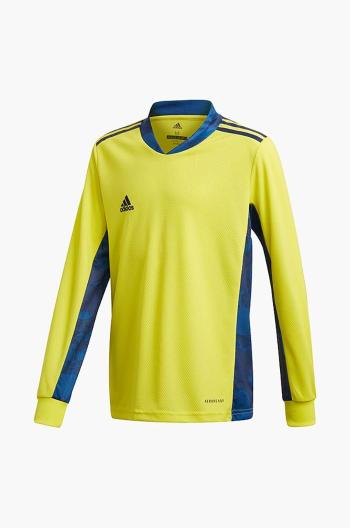 Detské tričko s dlhým rukávom adidas AdiPro 20 GK žltá farba, vzorované