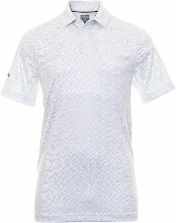 Callaway Mens Trademark Geo Print Polo Bright White L