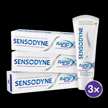 SENSODYNE Zubná pasta pre citlivé zuby Rapid 3 x 75 ml