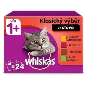 WHISKAS Kapsičky klasický výber so zeleninou  v šťave pre dospelé mačky 24×  100 g (9003579000908)