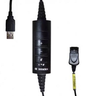 Imtradex AK-4 USB PLX-QD kábel k telefónnemu headsetu  čierna