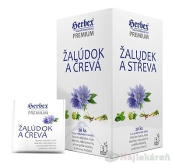 HERBEX Premium ŽALÚDOK A ČREVÁ bylinná zmes, čaj 20x1,5g