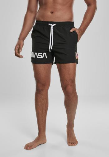 Mr. Tee NASA Worm Logo Swim Shorts black - M