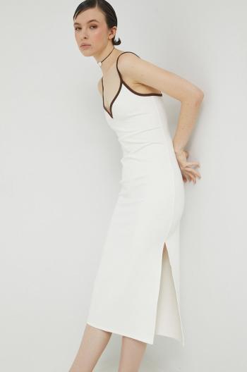 Šaty Abercrombie & Fitch béžová farba, mini, priliehavá