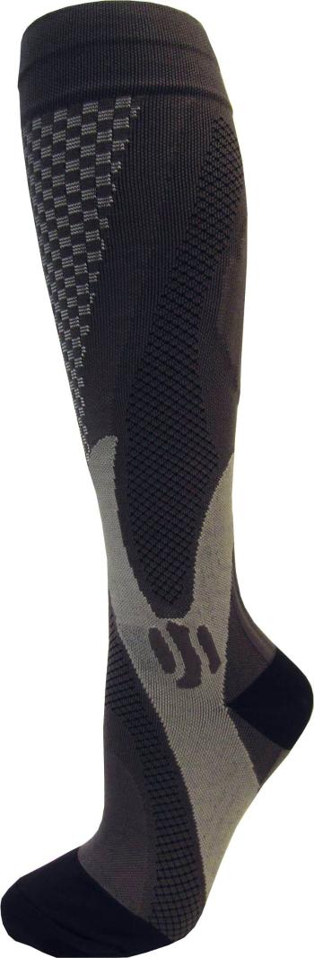 Sulov Kompresné ponožky Checker čierne Bota velikost: S