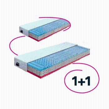 Matrace, set 2 ks, 18 cm, 90x200 cm, TAMIA