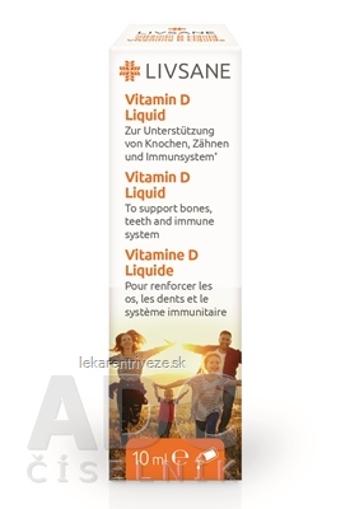 LIVSANE Tekutý vitamín D gtt 1x10 ml