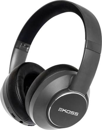 KOSS BT740iQZ Bluetooth, káblové Hi-Fi slúchadlá On Ear na ušiach Headset, regulácia hlasitosti čierna