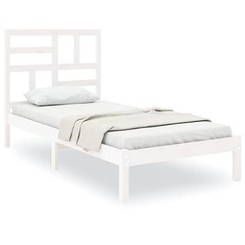 Rám postele biely masívne drevo 90 × 200 cm, 3105936
