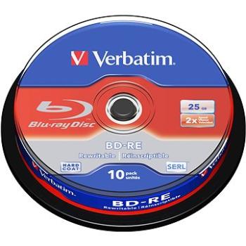 VERBATIM BD-RE SL 25 GB, 2×, spindle 10 ks (43694)