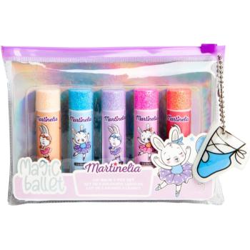 Martinelia Magic Ballet Lip Balm Set sada leskov na pery s puzdrom pre deti 5x3,6 g