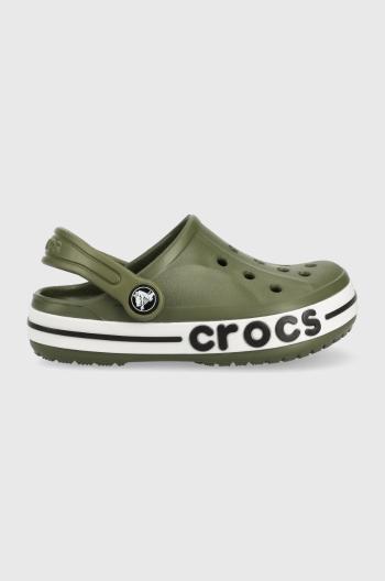 Detské šľapky Crocs zelená farba