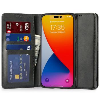 Tech-Protect Wallet knižkové puzdro na iPhone 14 Pro Max, čierne