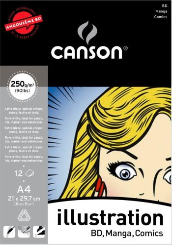 CANSON ILLUSTRATION - Skicár na ilustrácie A4 (12 listov)
