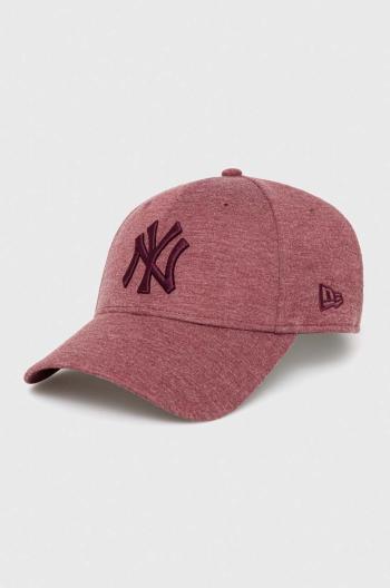 Šiltovka New Era bordová farba, melanžová, NEW YORK YANKEES