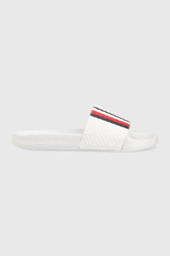 Šľapky Tommy Hilfiger pánske, biela farba