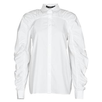 Karl Lagerfeld  POPLIN BLOUSE W/ GATHERING  Košele a blúzky Biela