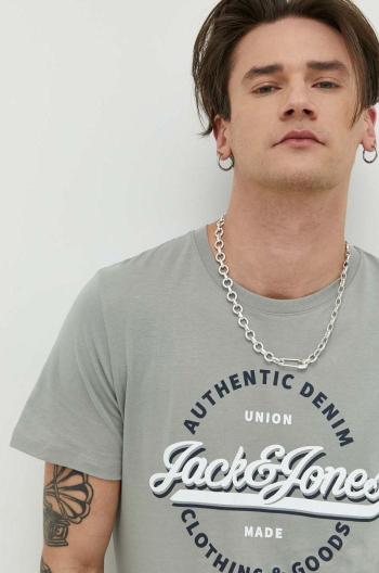 Bavlnené tričko Jack & Jones JJSTAR zelená farba, s potlačou