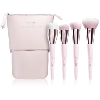 Notino Glamour Collection Flawless Face Brush Set Sada štetcov s taštičkou