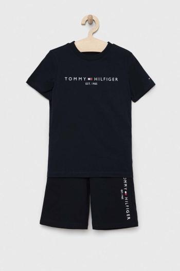 Detská bavlnená súprava Tommy Hilfiger tmavomodrá farba