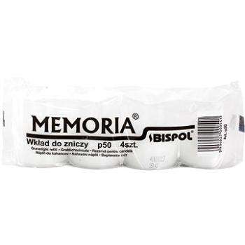 BISPOL cintorínske sviečky Memoria biela 4× 50 g (5906927000541)