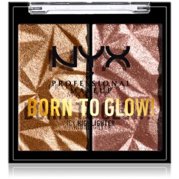 NYX Professional Makeup Born To Glow Icy Highlighter paleta rozjasňovačov odtieň 08 - Bout The Bronze 5,7 g