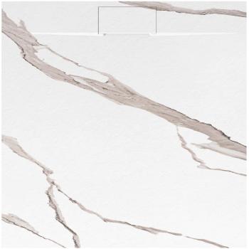 REA - Sprchová vanička Bazalt CARRARA WHITE 90x90 REA-K7002