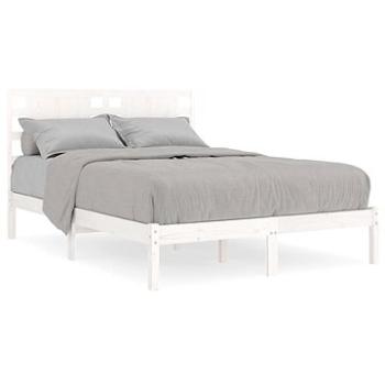 Rám postele biely masívna borovica 140 × 190 cm, 3104199