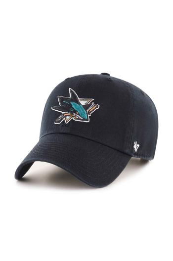 Bavlnená šiltovka 47 brand NHL San Jose Sharks čierna farba, s nášivkou, H-RGW22GWS-BK