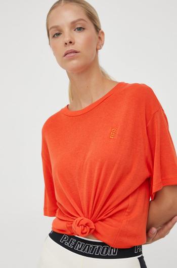 Tričko P.E Nation dámsky, oranžová farba,