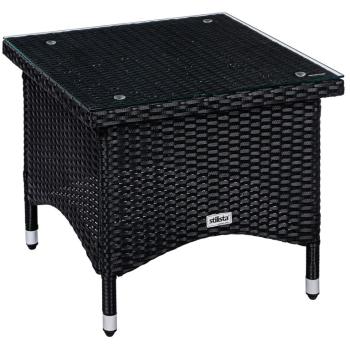STILISTA odkladací stolík polyratan, 50 x 50 cm, čierny