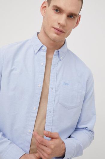 Bavlnená košeľa Superdry pánska, regular, s golierom button-down