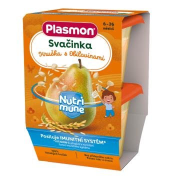 PLASMON Desiata bezlepková ovocná NUTRI-MUNE hruška s cereáliami 2x120g, 6m+