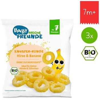 Freche Freunde BIO Chrumkavé krúžky proso a banán 3× 20 g (0745110150152)