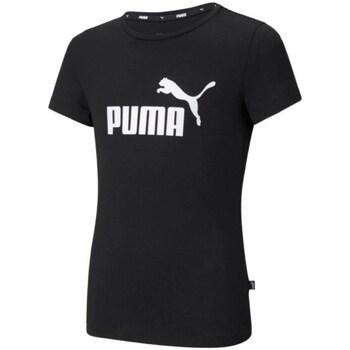 Puma  Tričká s krátkym rukávom Ess Logo Tee  Čierna