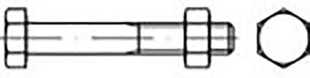 TOOLCRAFT  TO-6855717 šesťhranné skrutky M16 170 mm vonkajší šesťhran DIN 601   ocel pozinkované žiarom 25 ks