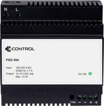 C-Control PSD-304 sieťový zdroj na montážnu lištu (DIN lištu) Spotreba (Stand-By) 0.3 W 12 V/DC 6 A 72 W 1 x