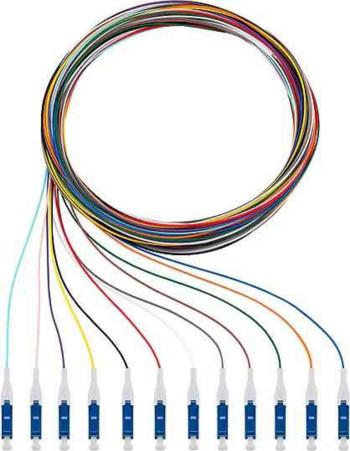 Rutenbeck 228040302 optické vlákno LWL prepojovací kábel [12x zástrčka LC - 12x kábel, otvorený koniec]  Singlemode OS2
