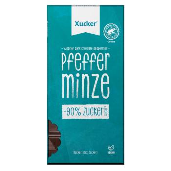 Vegánska tmavá čokoláda s pepermintom - Xucker, 80g