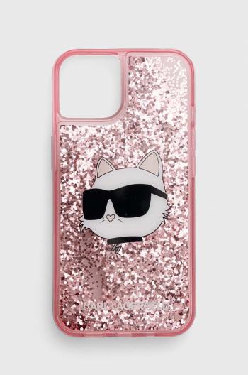 Puzdro na mobil Karl Lagerfeld iPhone 14 6,1'' ružová farba