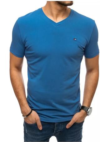 Modré tričko s drobnou výšivkou vel. L