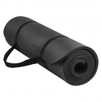 MG Gymnastic Yoga Premium protišmyková podložka na cvičenie 10mm + obal, čierna (WNSP-BLAC)