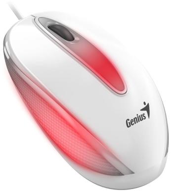 Genius DX-Mini / Myš, drôtová, optická, 1000DPI, 3 tlačidlá, USB, RGB LED, biela