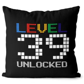 Vankúš Level unlocked (vek: 39, Velikost: 40 x 40 cm)